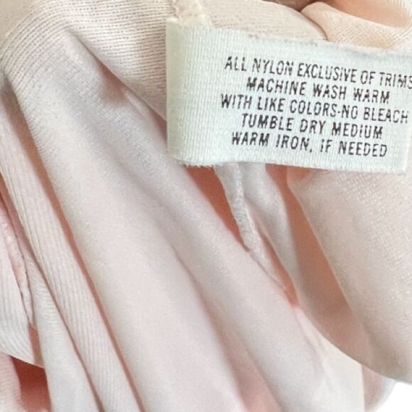 Vintage Shadow Line Pink Nylon Robe - Picture 6 of 6